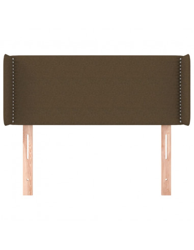 Testiera ad Orecchio Marrone Scuro 83x16x78/88 cm in Tessuto