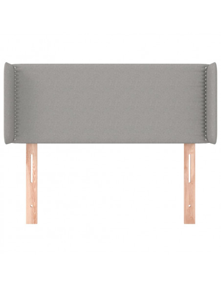 Testiera ad Orecchio Grigio Chiaro 103x16x78/88 cm in Tessuto