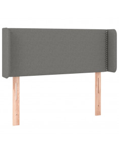 Testiera ad Orecchio Grigio Scuro 103x16x78/88 cm in Tessuto 2