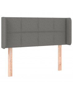 Testiera ad Orecchio Grigio Scuro 83x16x78/88 cm in Tessuto 2