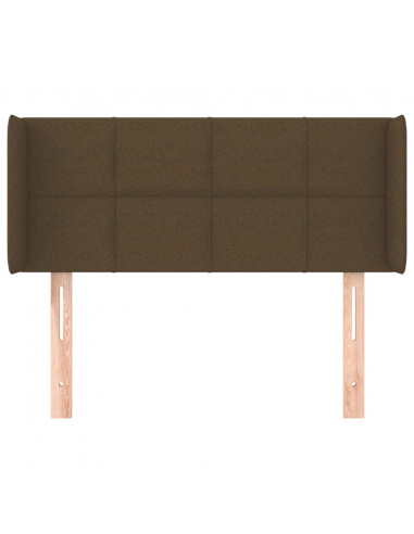 Testiera ad Orecchio Marrone Scuro 83x16x78/88 cm in Tessuto