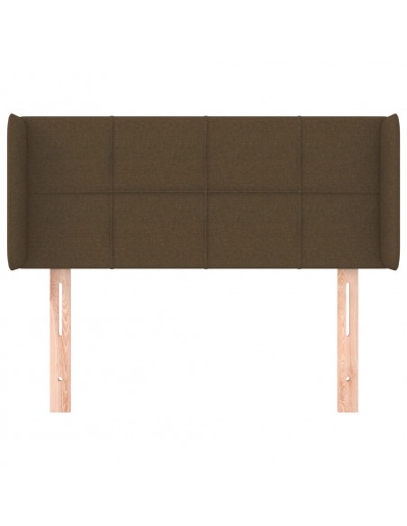 Testiera ad Orecchio Marrone Scuro 83x16x78/88 cm in Tessuto