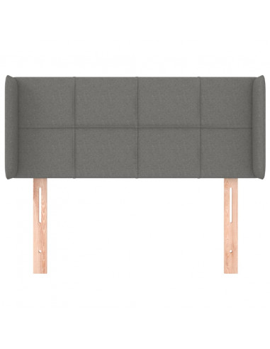 Testiera ad Orecchio Grigio Scuro 93x16x78/88 cm in Tessuto