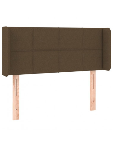 Testiera ad Orecchio Marrone Scuro 93x16x78/88 cm in Tessuto