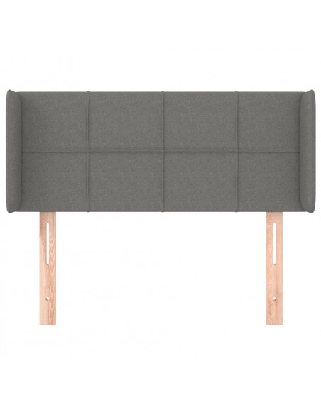Testiera ad Orecchio Grigio Scuro 103x16x78/88 cm in Tessuto