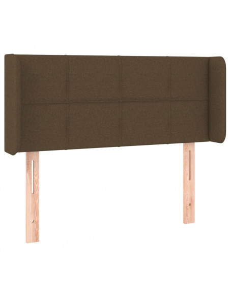 Testiera ad Orecchio Marrone Scuro 103x16x78/88 cm in Tessuto