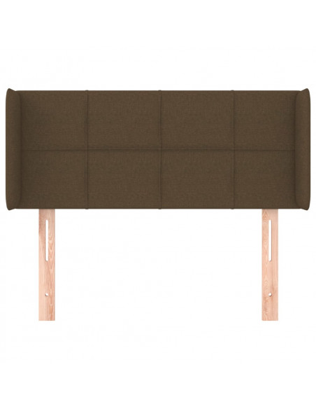 Testiera ad Orecchio Marrone Scuro 103x16x78/88 cm in Tessuto