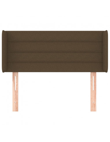 Testiera ad Orecchio Marrone Scuro 83x16x78/88 cm in Tessuto