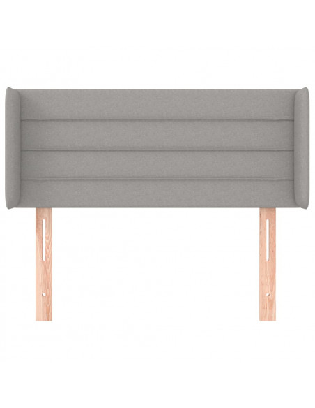 Testiera ad Orecchio Grigio Chiaro 93x16x78/88 cm in Tessuto