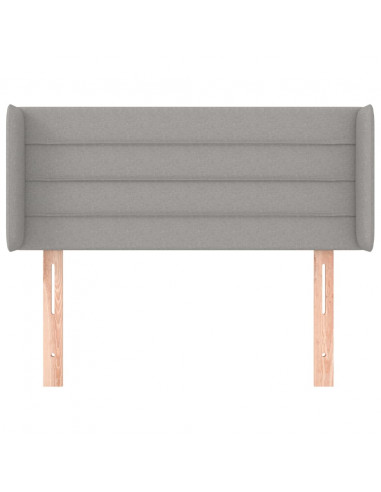 Testiera ad Orecchio Grigio Chiaro 103x16x78/88 cm in Tessuto