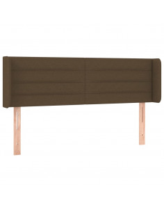 Testiera ad Orecchio Marrone Scuro 147x16x78/88 cm in Tessuto 2