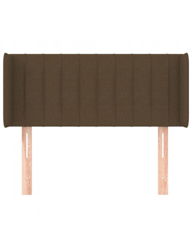Testiera ad Orecchio Marrone Scuro 83x16x78/88 cm in Tessuto
