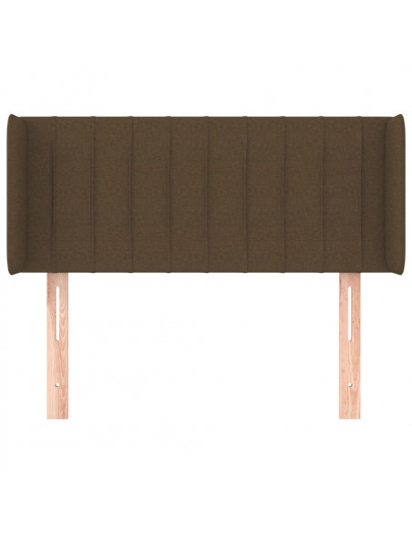 Testiera ad Orecchio Marrone Scuro 83x16x78/88 cm in Tessuto