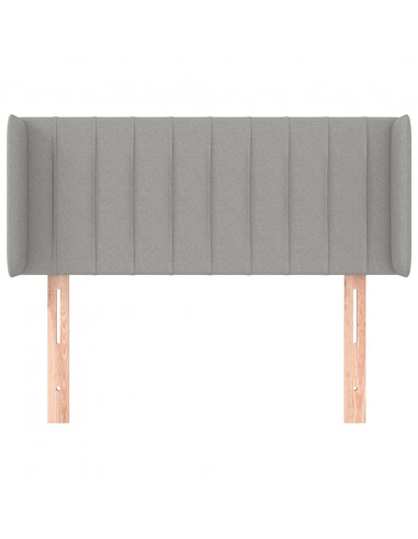 Testiera ad Orecchio Grigio Chiaro 103x16x78/88 cm in Tessuto