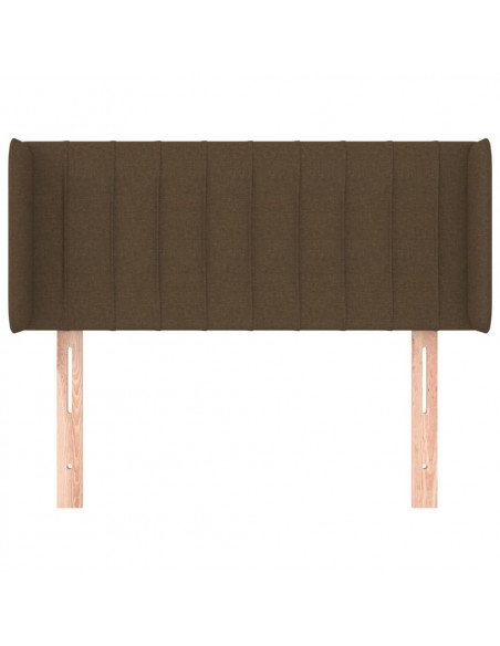 Testiera ad Orecchio Marrone Scuro 103x16x78/88 cm in Tessuto