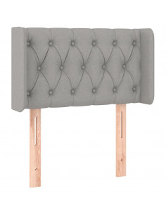 Testiera ad Orecchio Grigio Chiaro 83x16x78/88 cm in Tessuto 2