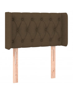 Testiera ad Orecchio Marrone Scuro 83x16x78/88 cm in Tessuto 2