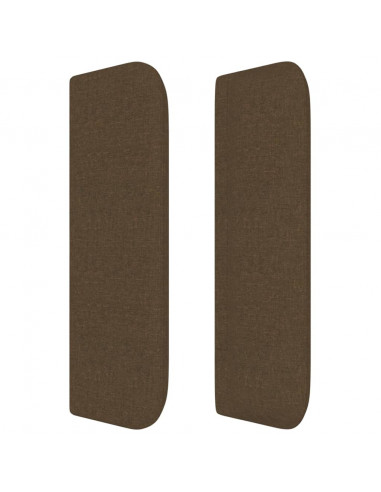 Testiera ad Orecchio Marrone Scuro 83x16x78/88 cm in Tessuto