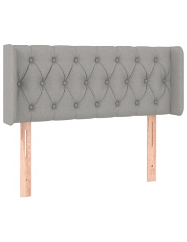 Testiera ad Orecchio Grigio Chiaro 103x16x78/88 cm in Tessuto