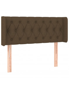 Testiera ad Orecchio Marrone Scuro 103x16x78/88 cm in Tessuto 2