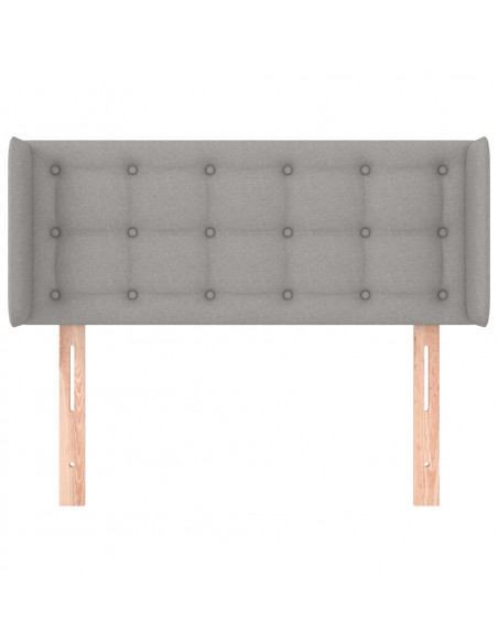Testiera ad Orecchio Grigio Chiaro 83x16x78/88 cm in Tessuto