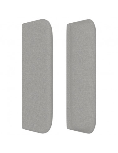 Testiera ad Orecchio Grigio Chiaro 83x16x78/88 cm in Tessuto