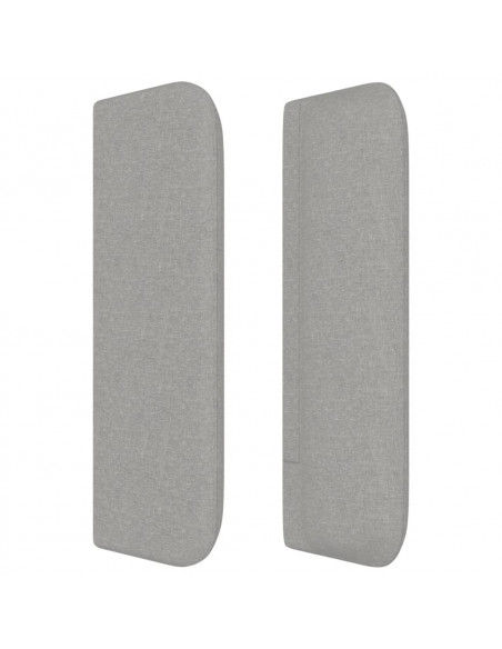 Testiera ad Orecchio Grigio Chiaro 83x16x78/88 cm in Tessuto