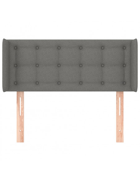 Testiera ad Orecchio Grigio Scuro 83x16x78/88 cm in Tessuto