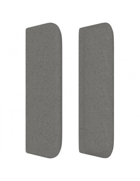 Testiera ad Orecchio Grigio Scuro 83x16x78/88 cm in Tessuto