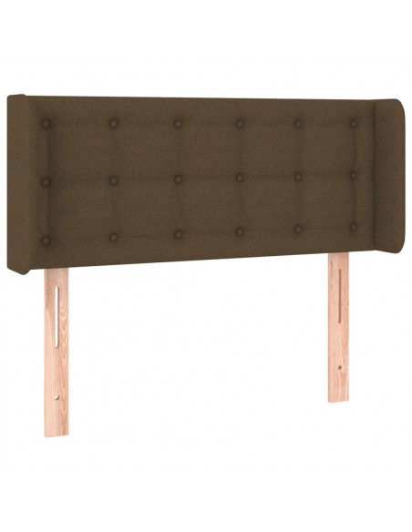 Testiera ad Orecchio Marrone Scuro 83x16x78/88 cm in Tessuto