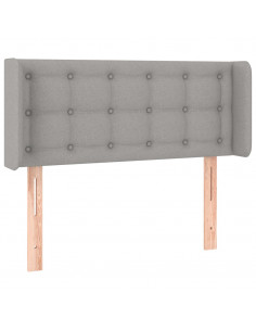 Testiera ad Orecchio Grigio Chiaro 93x16x78/88 cm in Tessuto 2