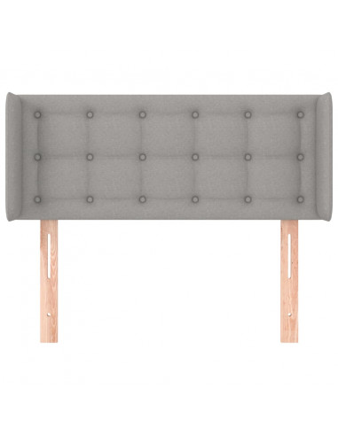 Testiera ad Orecchio Grigio Chiaro 93x16x78/88 cm in Tessuto