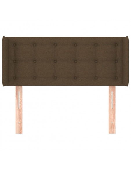 Testiera ad Orecchio Marrone Scuro 93x16x78/88 cm in Tessuto