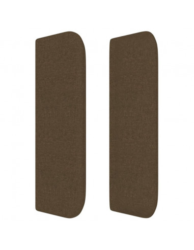 Testiera ad Orecchio Marrone Scuro 103x16x78/88 cm in Tessuto