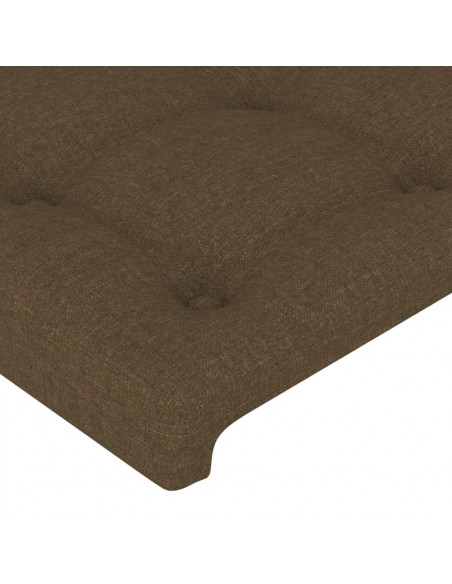 Testiera ad Orecchio Marrone Scuro 203x16x78/88 cm in Tessuto