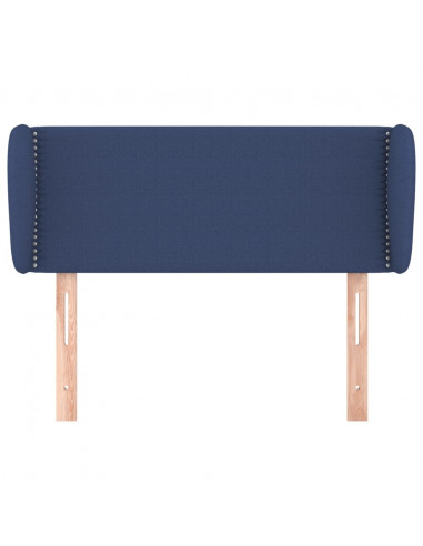 Testiera ad Orecchio Blu 103x23x78/88cm in Tessuto