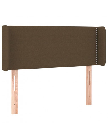 Testiera a LED Marrone Scuro 93x16x78/88 cm in Tessuto