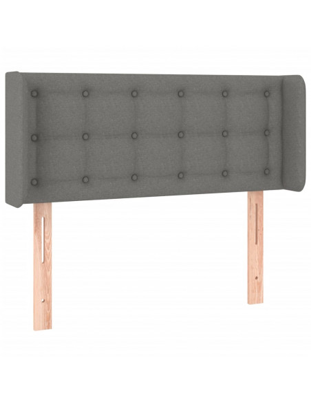 Testiera a LED Grigio Scuro 93x16x78/88 cm in Tessuto