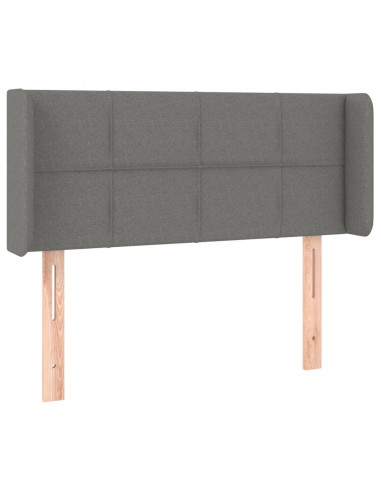 Testiera a LED Grigio Scuro 93x16x78/88 cm in Tessuto