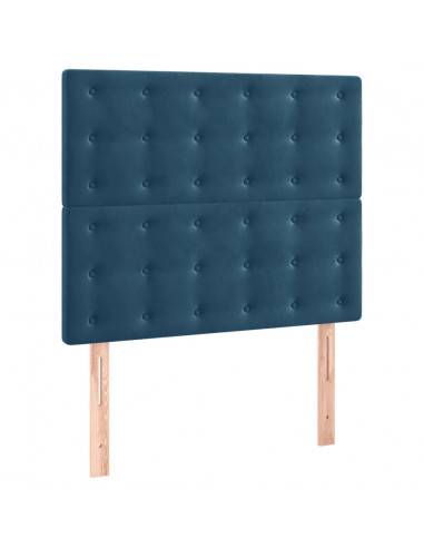 Testiere 2 pz Blu Scuro 100x5x78/88 cm in Velluto