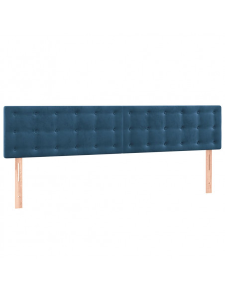Testiere 2 pz Blu Scuro 100x5x78/88 cm in Velluto