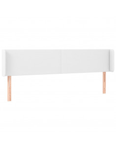 Testiera ad Orecchio Bianca 183x16x78/88 cm in Similpelle 2