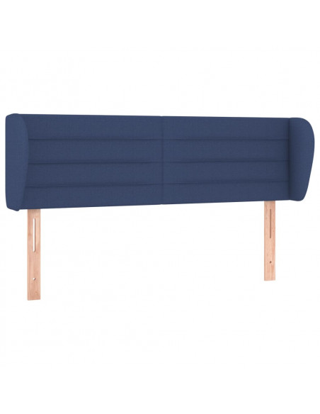 Testiera ad Orecchio Blu 147x23x78/88cm in Tessuto