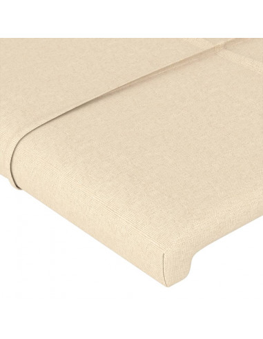 Testiera 2 pz Crema 80x5x78/88 cm in Tessuto