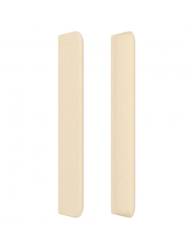 Testiera ad Orecchio Crema 83x16x118/128 cm in Tessuto