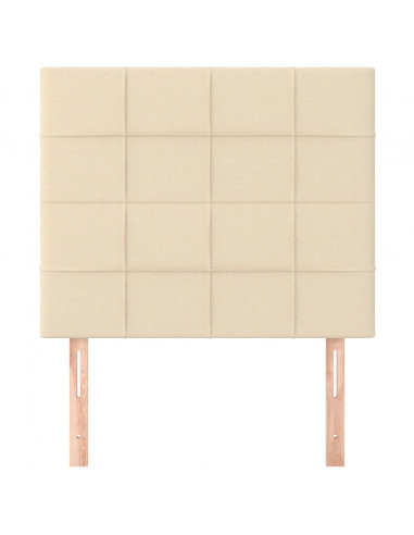 Testiera 2 pz Crema 80x5x78/88 cm in Tessuto