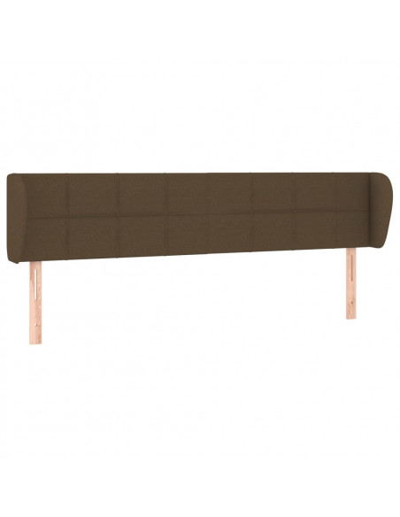 Testiera ad Orecchio Marrone Scuro 183x23x78/88 cm in Tessuto