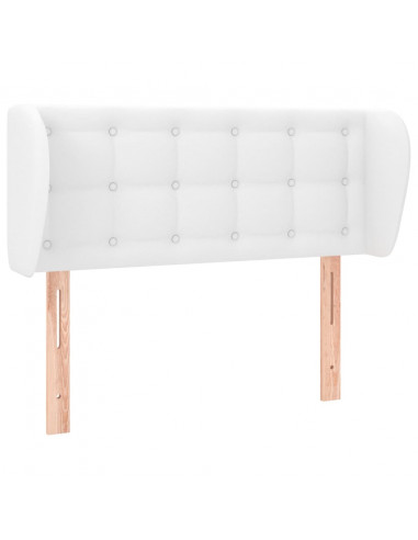 Testiera ad Orecchio Bianca 93x23x78/88 cm in Similpelle