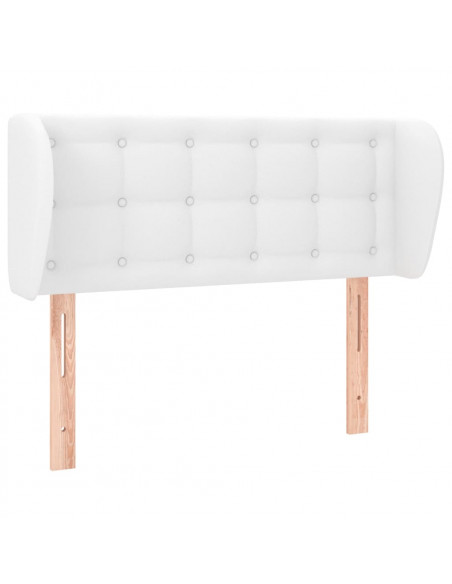 Testiera ad Orecchio Bianca 93x23x78/88 cm in Similpelle