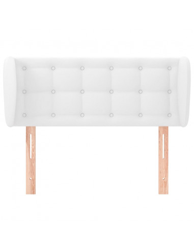 Testiera ad Orecchio Bianca 93x23x78/88 cm in Similpelle